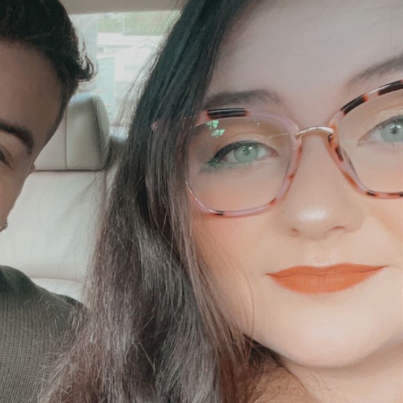 Pink blush rose leopard cat eye plastic eyeglasses frames brown new - Picture 7 of 14